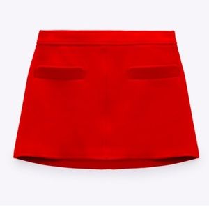 Red Zara mini skirt